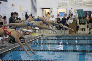NNHS girls swim and dive placed second at DVC