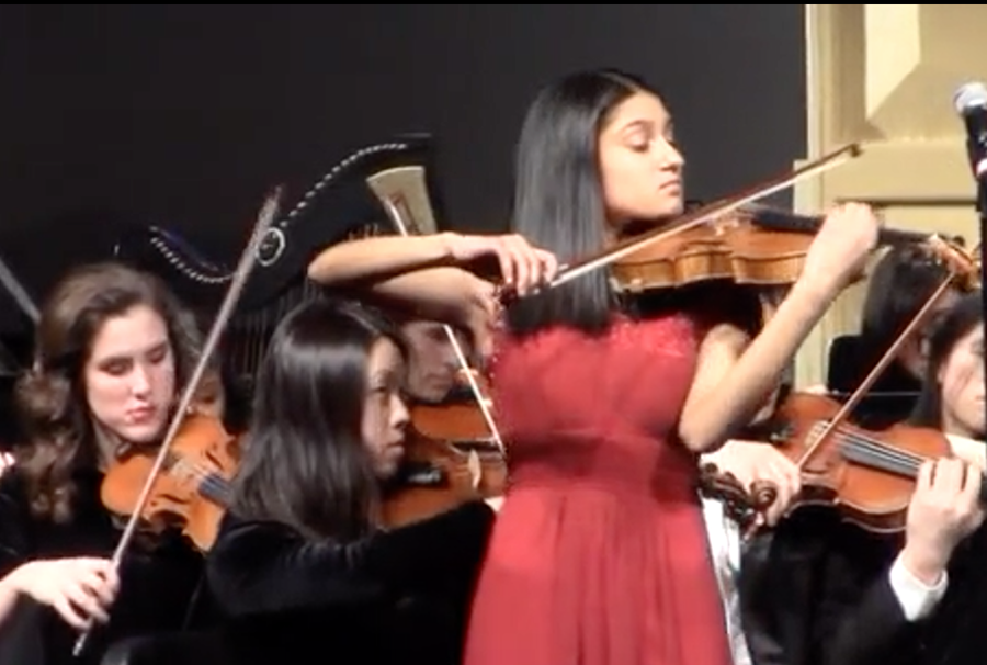 Student soloists perform at full orchestra concert