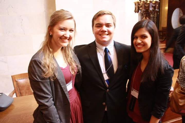 From left to right, Kasia Przybyl, Brian Lapham and Shruti Baxi. Photo courtesy of Anson Tong. 