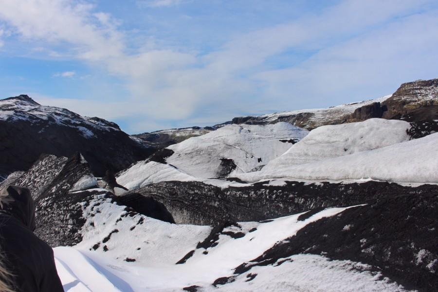 The Sólheimajökull glacier on the south coast of Iceland. 