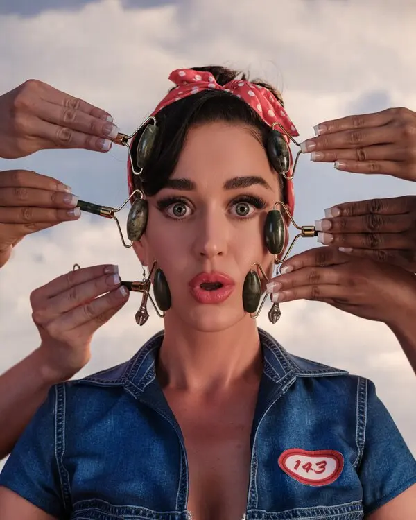 A shot of Katy Perry's music video of "WOMAN'S WORLD," a song included in her "143" album. Photo courtesy of The New York Times.